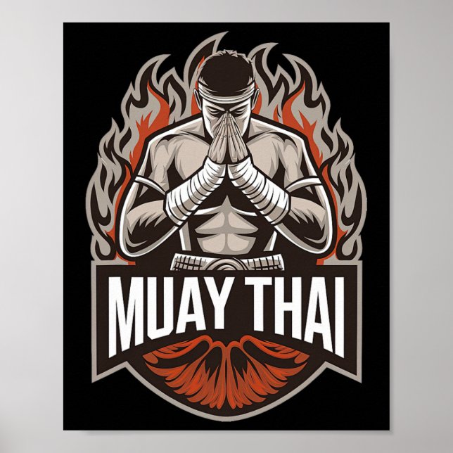 Poster Muay Thai Fighter Thai Boxing (Frente)