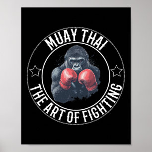 Poster Muay Thai Gorilla - Arte De Combater O Boxing Tail