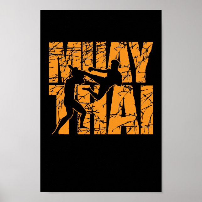 Poster Muay Thai Kampf mit Stil (Frente)