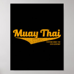 Poster Muay Thai Kickboxing Angustiado, Mma, Bjj, Tailând