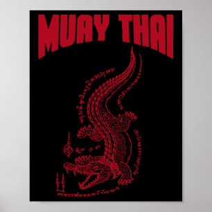 Poster Muay Thai Kickboxing Fixe Para Homens