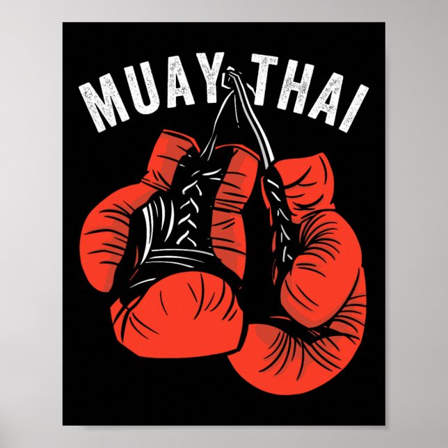 Poster Muay Thai Kickboxing, Luvas Muay Thai, Muay Thai  (Frente)