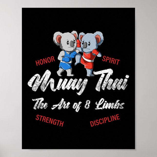 Poster Muay Thai Koala Boxe Tailandesa e Kickboxing  (Frente)