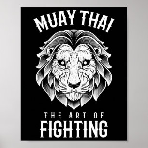 Poster Muay Thai Lion - Boxe Tailandesa e Kickboxing 