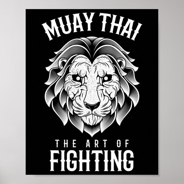 Poster Muay Thai Lion - Boxe Tailandesa e Kickboxing  (Frente)