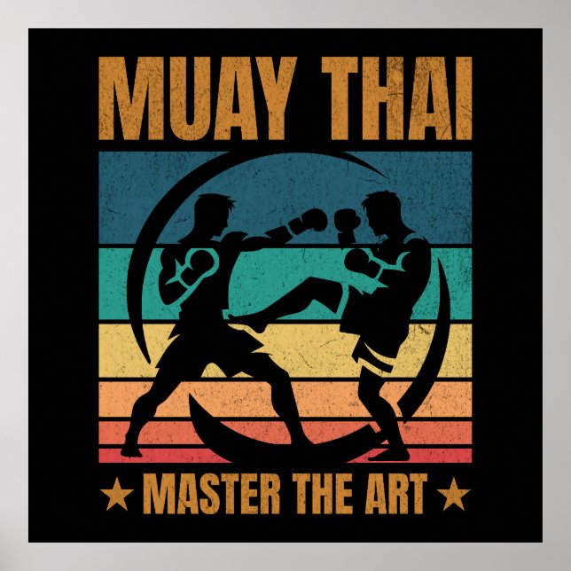 Poster Muay Thai Master O Arte Boxer Praticante (Frente)