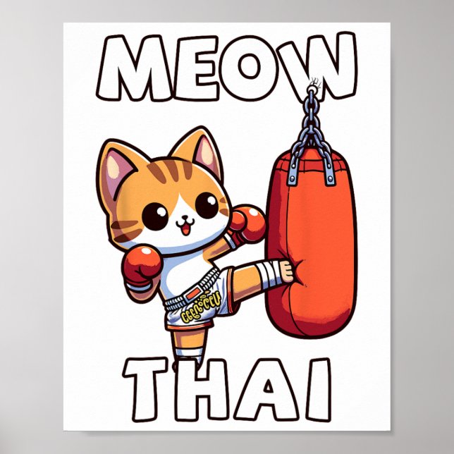 Poster Muay Thai Meow Tailandês (Frente)