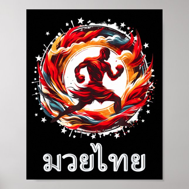 Poster Muay Thai MMA Boxe Tailandesa Kickboxing Arte dos  (Frente)