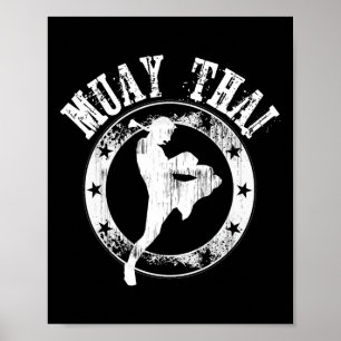 Poster Muay Thai - Na moda Tailândia Legal Mma Boxar Gear
