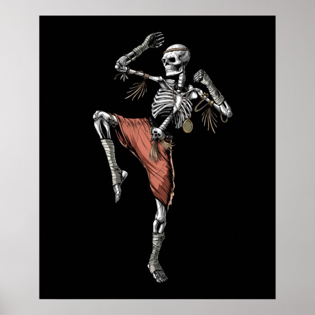 Poster Muay Thai Skeleton (Frente)