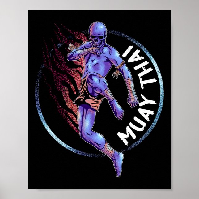 Poster Muay Thai Skeleton (Frente)