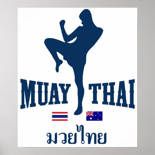 Pôster Muay Thai Tailândia Austrália (Frente)