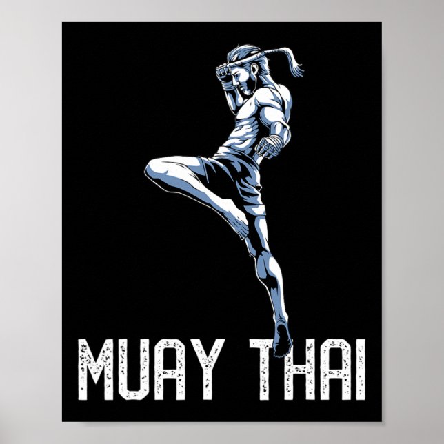 Poster Muay Thai Tiger - Nak Muay, Kickboxing Gift  (Frente)