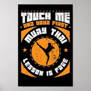 Poster Muay Thai "Vertal mich anzufassen"