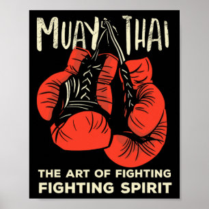 Poster Muay Thai Vintage Retro Arte de Lutar Kickboxing