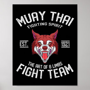 Poster Muay Thai Wolf - Boxe Tailandesa e Kickboxing