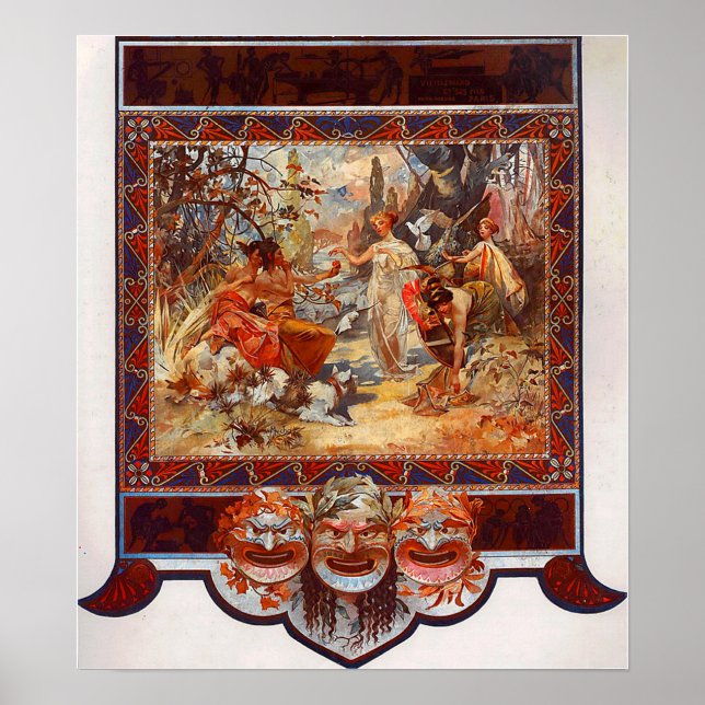 Poster Mucha - Acórdão De Paris De 1895 (Frente)