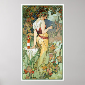 Pôster Mucha Art Nouveau Poster: Cognac