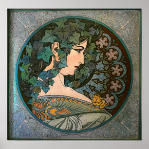 Poster Mucha - Arte Nova Hera