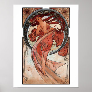 Pôster Mucha dance art deco