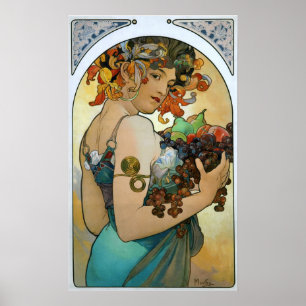 Poster Mucha - Fruta