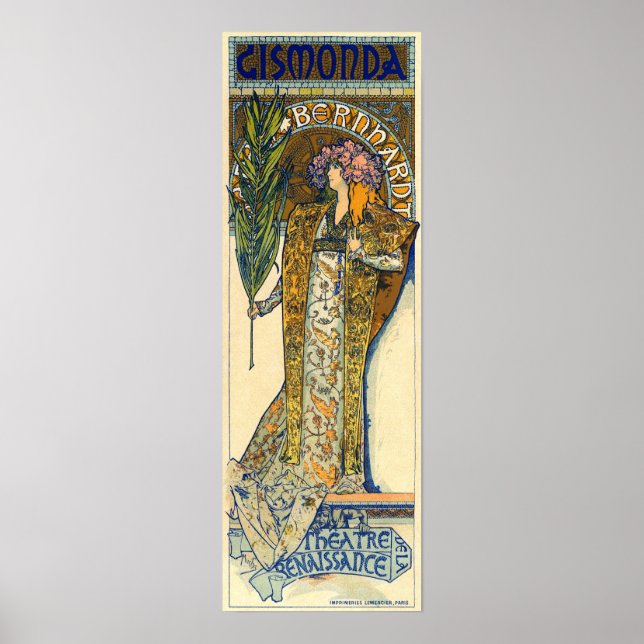 Poster Mucha - Gismonda 1894 (Frente)