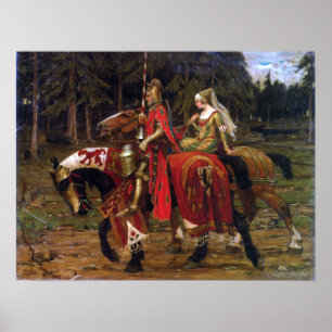 Poster Mucha - Heráldica Cavalheiresca