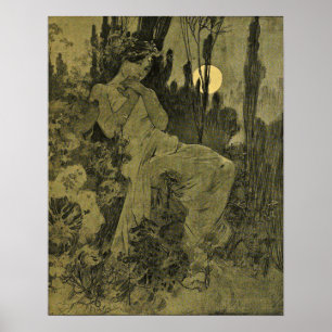 Poster Mucha - Juin Cocorico