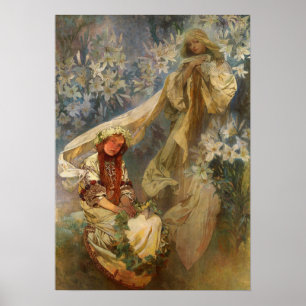 Poster Mucha - Madona Dos Lírios 1905