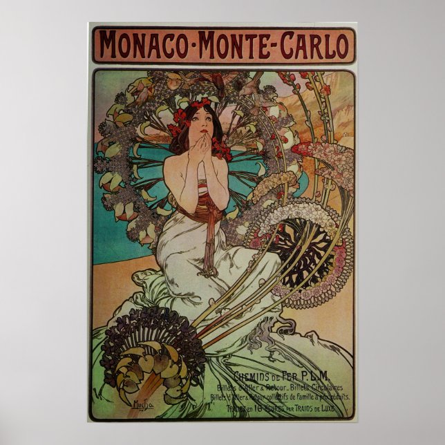 Poster Mucha - Mônaco Monte Carlo (Frente)