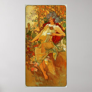 Poster Mucha - Outono de 1896
