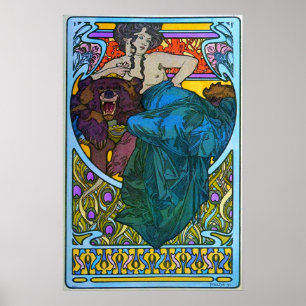 Poster Mucha - Painel de Mulheres 1901