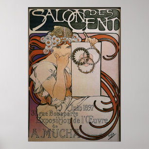 Poster Mucha - Salão de Exposição 1897