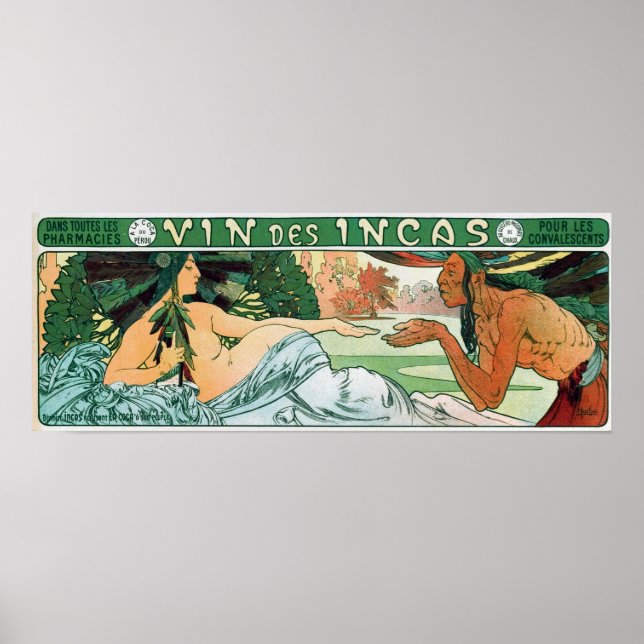 Poster Mucha - Um Homem Inca E A Deusa Incas Bem-Vindo (Frente)