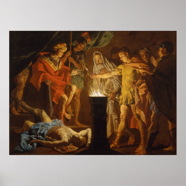 Poster "Mucius Scaevola na presença de Lars Porsenna" (Frente)