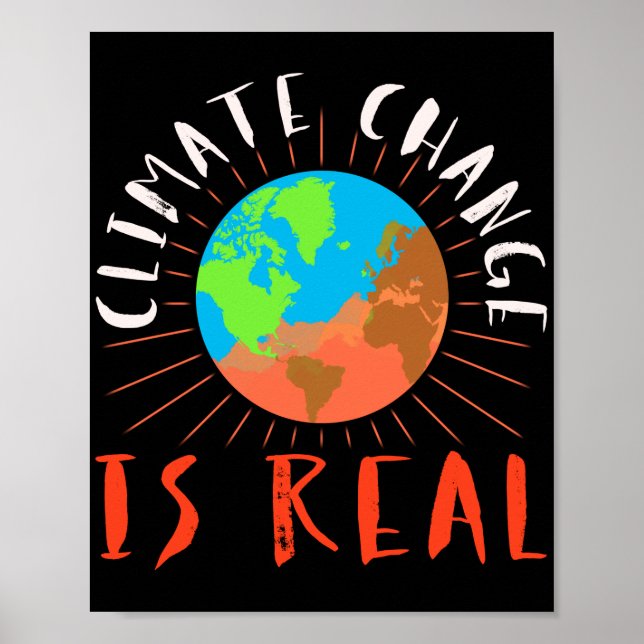 Poster Mudança Climática No Dia Da Terra (Frente)