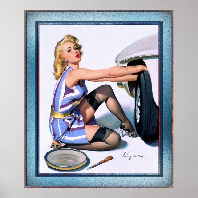 Poster Mudança Rápida de Gil Elvgren (Frente)