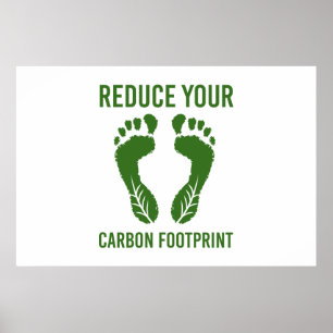 Poster Mudanças climáticas Reduzem seu Presente de Pegada