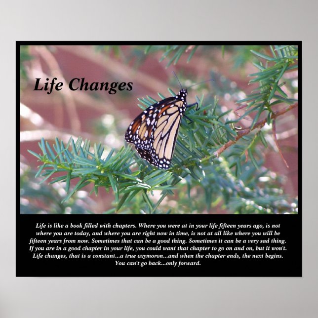 Poster Mudanças de vida de presentes inspiracionais (Frente)
