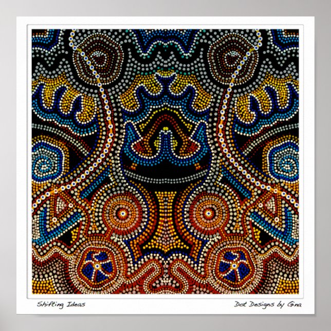 Pôster Mudando ideias - Designs de pontos por Gina (Frente)