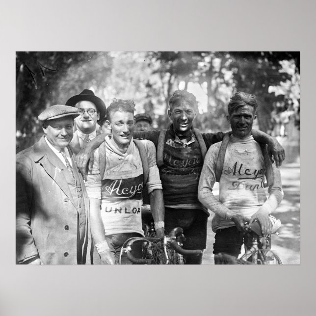 Poster Muddy Faces Tour de França 1928 Após o Palco 10 (Frente)