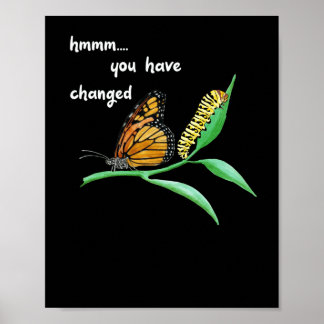 Poster Mudou Lagarta Bobo Borboleta Monarca