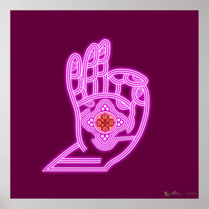 Poster Mudra Maroon