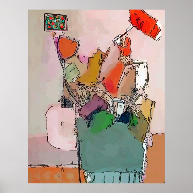 Pôster Mug and Flowers (Frente)