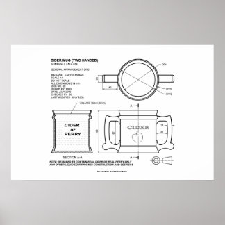 Pôster Mug de sidra tradicional em inglês