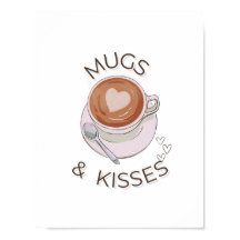 Mugs & Kisses"Impressão minimalista de Wall Art