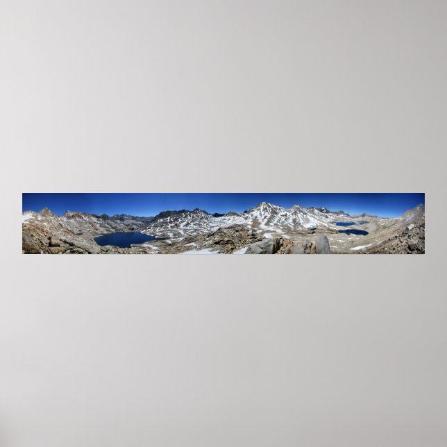 Poster Muir Pass Panorama de Acima - Trilha de John Muir (Frente)