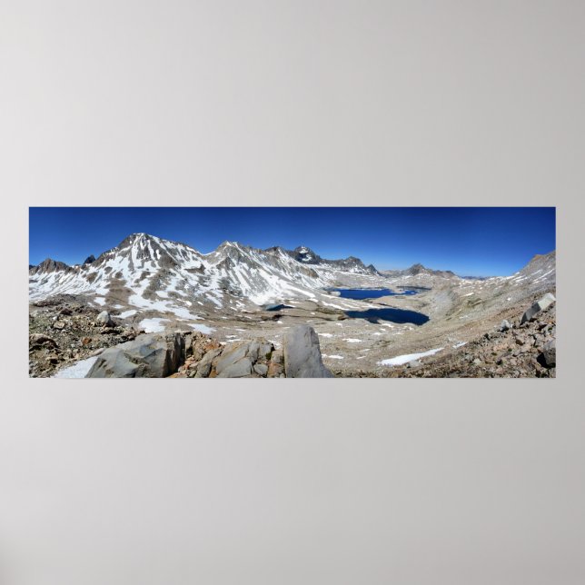 Poster Muir Pass Panorama de Acima - Trilha de John Muir (Frente)