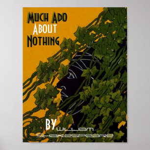 Poster muita demora sobre nada William Shakespeare
