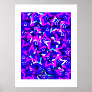 Poster Muitas estrelas e arte